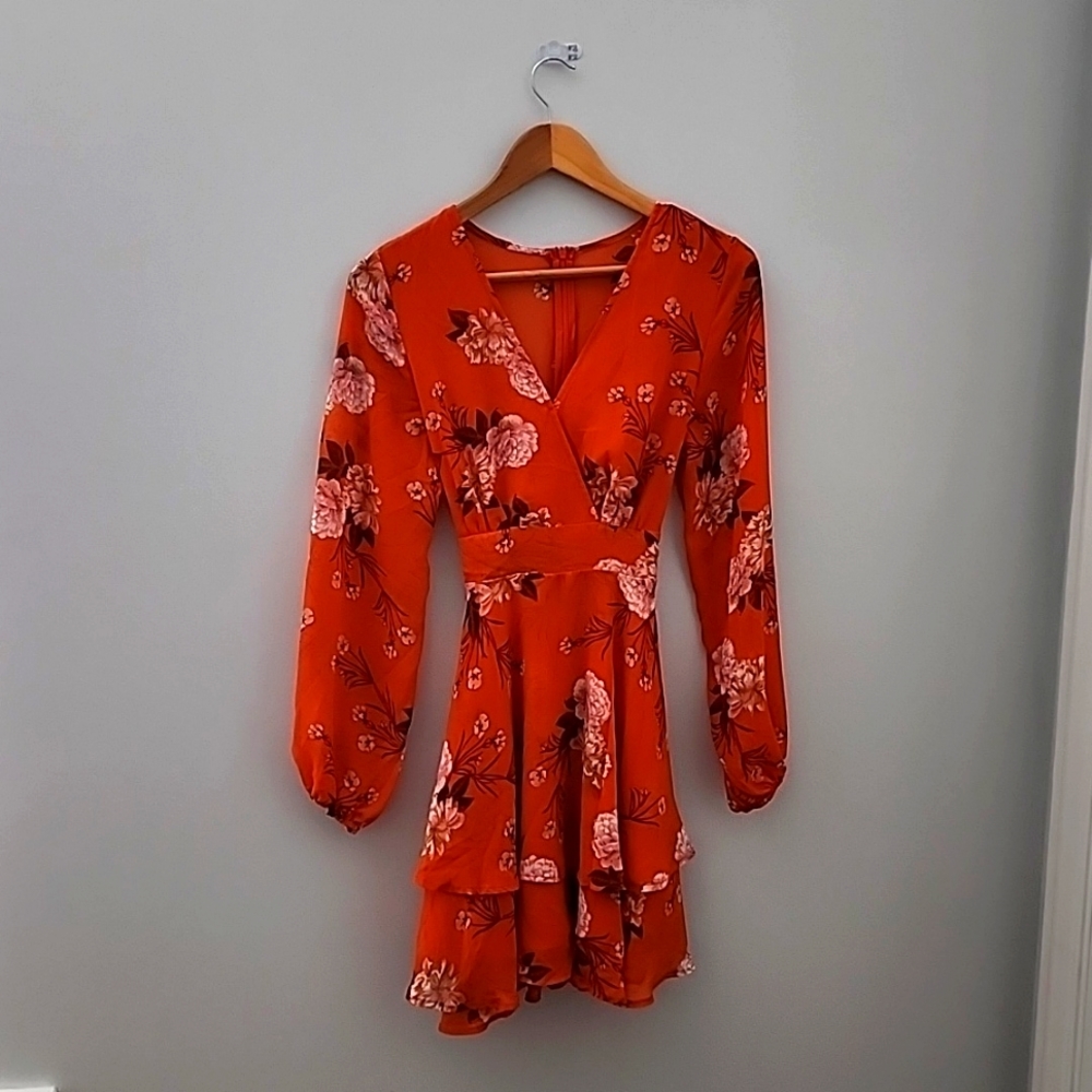 Floral Print long sleeve dress